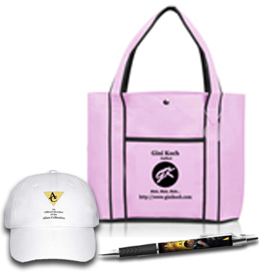 Bag, Cap, and Pen