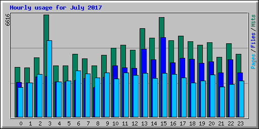 Hourly usage for July 2017