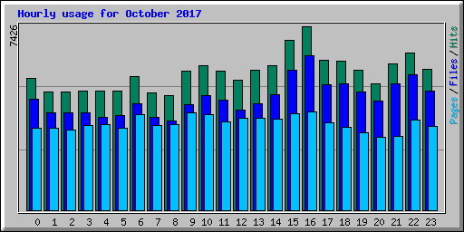 Hourly usage for October 2017