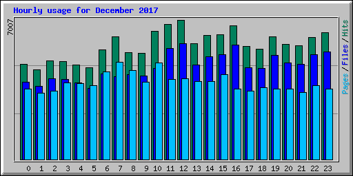 Hourly usage for December 2017