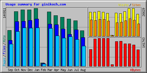 Usage summary for ginikoch.com